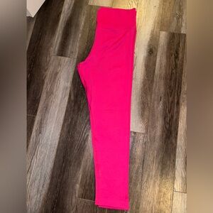 Athleta Pink Ribbed Leggings